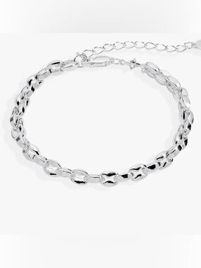 Alex and Ani Silver Puffy Chain Bracelet